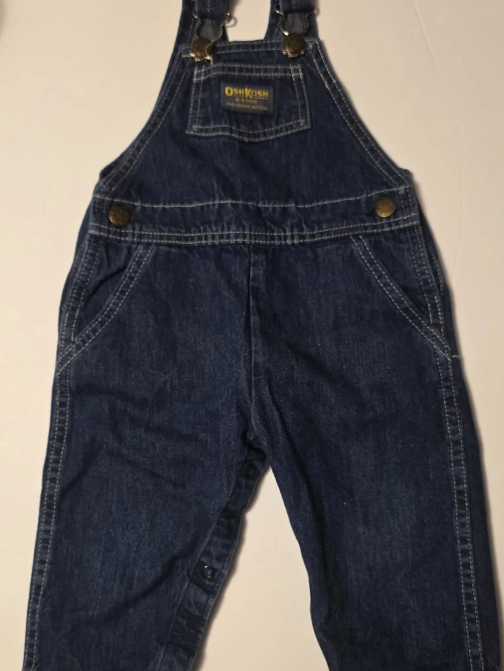 VTG OshKosh B'gosh Dark Denim Baby Overalls Size 24m